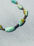 Native American Marvelous Santo Domingo Royston Turquoise Heishi Sterling Silver Necklace-Nativo Arts
