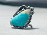 Beautiful Vintage Native American Navajo Turquoise Sterling Silver Ring Old-Nativo Arts