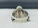 Native American One Of The Best Vintage Inlay 14k Gold Marked Sterling Silver Ring-Nativo Arts