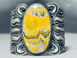 One Of The Most Unique Ever Native American Navajo Honeybee Jasper Sterling Silver Bracelet-Nativo Arts
