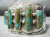 One Of Biggest Best Vintage Native American Navajo Royston Turquoise Sterling Silver Bracelet-Nativo Arts
