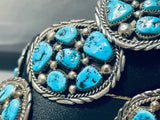 Important Tom Moore Vintage Native American Navajo Turquoise Sterling Silver Concho Belt-Nativo Arts