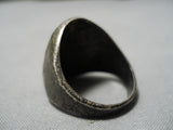 Tremendous Vintage Native American Navajo Hand Carved Buffalo Sterling Silver Naitve Ring-Nativo Arts