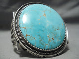 One Of The Best Native American Navajo Verdy Jake Turquoise Sterling Silver Bracelet Cuff-Nativo Arts