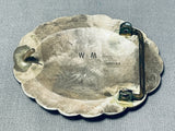 Detailed Vintage Native American Navajo Will Mariano Sterling Silver Buckle-Nativo Arts