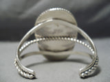 Excellent Vintage Native American Navajo Pilot Mountain Turquoise Sterling Silver Bracelet Old-Nativo Arts