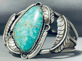 Museum Vintage Native American Navajo Royston Turquoise Sterling Silver Signed Bracelet-Nativo Arts
