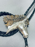 Detailed Southwest Vintage Sterling Silver Horse Bolo Tie-Nativo Arts