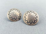 Noteworthy Vintage Native American Navajo Sterling Silver Earrings-Nativo Arts