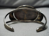 Native American Incredibly Intricate!! Vintage Navajo Sterling Silver Hand Carved Bracelet Old-Nativo Arts