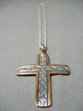 Excellent Navajo Sterling Silver & Copper Necklace Old Native American-Nativo Arts