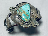 Brilliant Vintage Native American Navajo Royston Turquoise Sterling Silver Bracelet-Nativo Arts