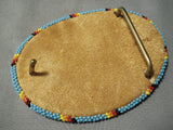 Fantastic Vintage Navajo Beaded Buckle Native American-Nativo Arts