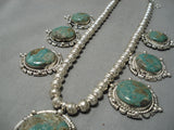 Native American Important Sammy Whitegoat Royston Turquoise Sterling Silver Necklace-Nativo Arts