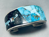 Symbolic Important Yeibichai Native American Navajo Turquoise Sterling Silver Bracelet-Nativo Arts