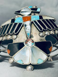 One Of The Best Vintage Native American Zuni Early Bird Turquoise Sterling Silver Bracelet-Nativo Arts