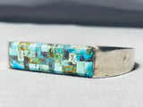 One Of The Most Intricate Vintage Native American Navajo Turquoise Sterling Silver Bracelet-Nativo Arts
