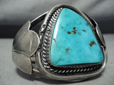 Dynamite Vintage Native American Navajo Old Morenci Turquoise Sterling Silver Bracelet-Nativo Arts