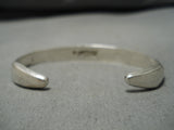 Important Vintage Native American Navajo Ray Tracey Sterling Silver Bracelet Cuff Old-Nativo Arts