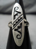 Important Vintage Hopi Terry Wadsworth Sterling Silver Native American Ring-Nativo Arts