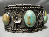 One Of The Best Vintage Native American Navajo Old Royston Turquoise Sterling Silver Bracelet-Nativo Arts