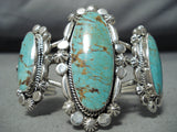 Incredible Vintage Native American Navajo Royston Turquoise Sterling Silver Bracelet-Nativo Arts