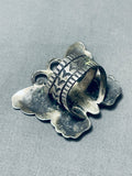 One Of The Most Detailed Ever Native American Navajo Sterling Silver Butterfly Ring-Nativo Arts