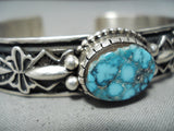 Important Native American Navajo Albert Jake Turquoise Sterling Silver Bracelet-Nativo Arts