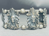 Chief Head Native American Sterling Silver Bracelet-Nativo Arts