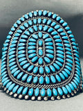 Mind Boggling Vintage Native American Navajo Or Zuni Turquoise Sterling Silver Bracelet-Nativo Arts