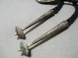 Rare Handmade Cowboy Hat Vintage Navajo Sterling Silver Native American Bolo Tie-Nativo Arts