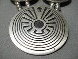 Authentic Vintage Native American Navajo Sterling Silver Squash Blossom Necklace-Nativo Arts