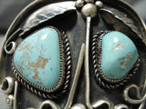 Quality Vintage Native American Navajo #8 Turquoise Sterling Silver Bracelet Cuff Old-Nativo Arts