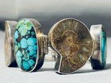 Huge Southwestern Vintage Turquoise Sterling Silver Clasp Bracelet-Nativo Arts