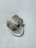 Fabulous Tsosie Native American Navajo #8 Turquoise Mine Sterling Silver Ring-Nativo Arts