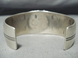 Important Vintage Native American Navajo Turquoise Craig Sterling Silver Bracelet-Nativo Arts