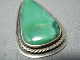 Tommy Jackson Vintage Native American Navajo Damale Turquoise Sterling Silver Pendant Old-Nativo Arts