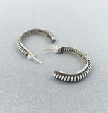 Fantastic Vintage Native American Navajo Hand Wired Sterling Silver Earrings-Nativo Arts