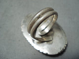 Marvelous Vintage Navajo Native American Sterling Silver Ring Old-Nativo Arts