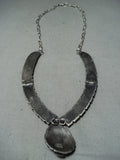 Phenomenal Vintage Native American Navajo Sleeping Beauty Turquoise Sterling Silver Necklace-Nativo Arts