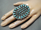 Unbelievable Vintage Navajo Turquoise Sterling Silver Ring Native American Old-Nativo Arts