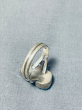 Impressive Vintage Native American Navajo Blue Gem Turquoise Sterling Silver Ring-Nativo Arts