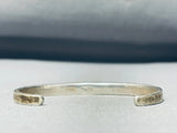 Very Intricate Vintage Native American Navajo Turquoise Sterling Silver Inlay Bracelet-Nativo Arts
