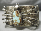 Important Spider American San Felipe #8 Turquoise Sterling Silver Bracelet-Nativo Arts