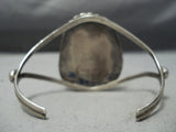 Intense Spiderweb Turquoise Sterling Silver Vintage Native American Navajo Bracelet Old-Nativo Arts
