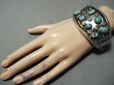 Huge Museum Vintage Native American Navajo Bisbee Turquoise Sterling Silver Bracelet Old-Nativo Arts
