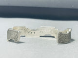 Pueblo Vintage Native American Navajo Geomtric Sterling Silver Bracelet-Nativo Arts