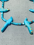 Native American One Of The Best Ever Vintage Santo Domingo Turquoise Sterling Silver Necklace-Nativo Arts