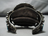 Quality Vintage Native American Navajo Teardrop Turquoise Sterling Silver American Bracelet-Nativo Arts