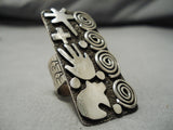 Marvelous Vintage Native American Navajo Dragonfly Cross Sterling Silver Ring-Nativo Arts
